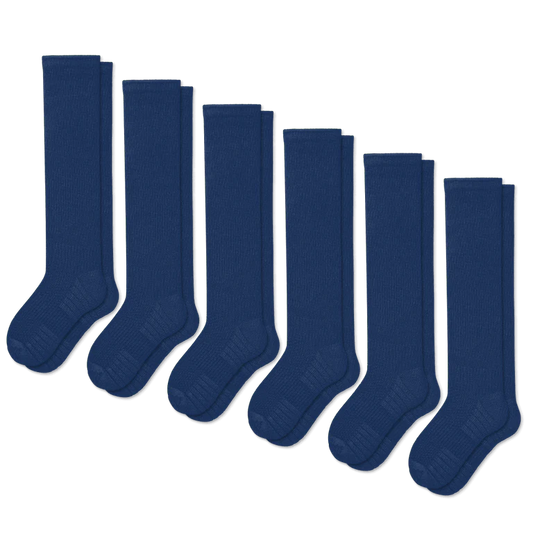 Blue Compression Socks Bundle 6-Pack