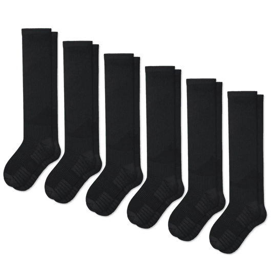 Black Compression Socks Bundle 6-Pack