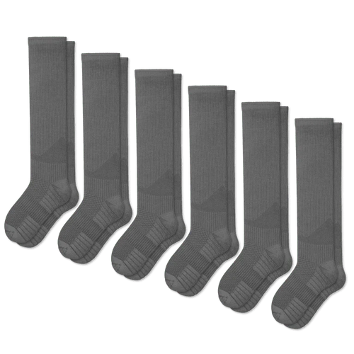 Gray Compression Socks Bundle 6-Pack