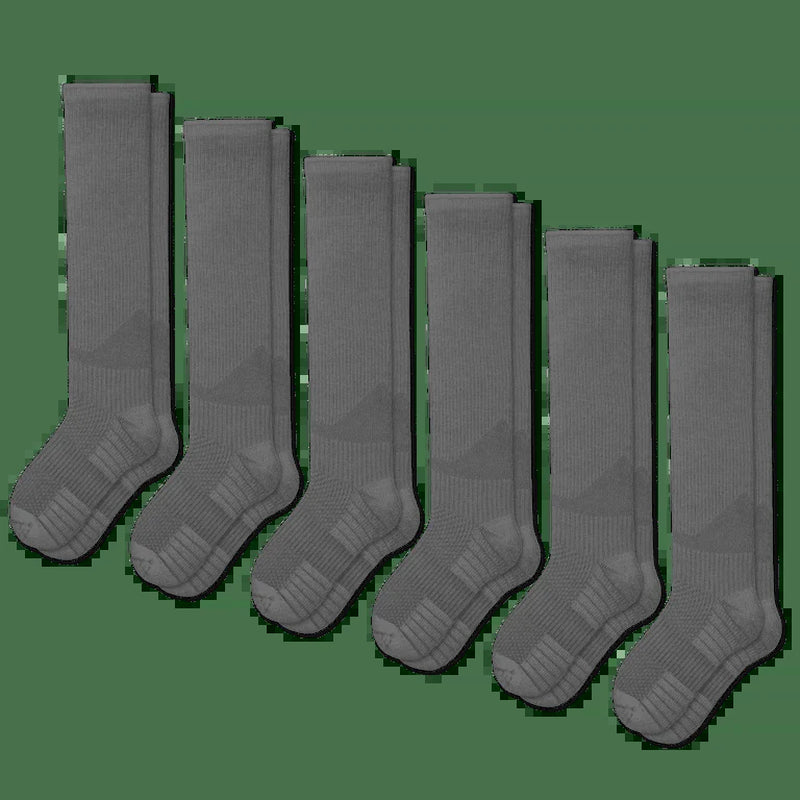 Gray Compression Socks Bundle 6-Pack